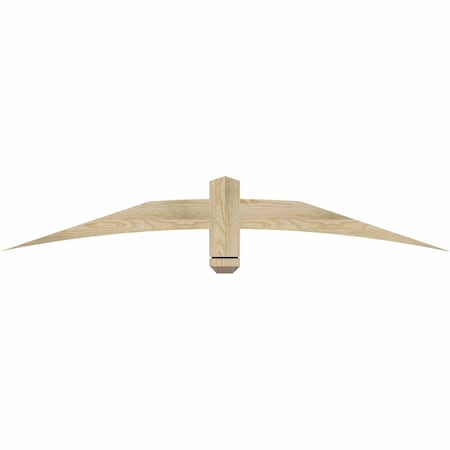 Ekena Millwork Bellingham Rough Sawn Timber Gable Bracket, Douglas Fir, 60"W x 10"H x 2"D x 4"F, 4/12 Pitch GBW060X10X0204BEL00RDF